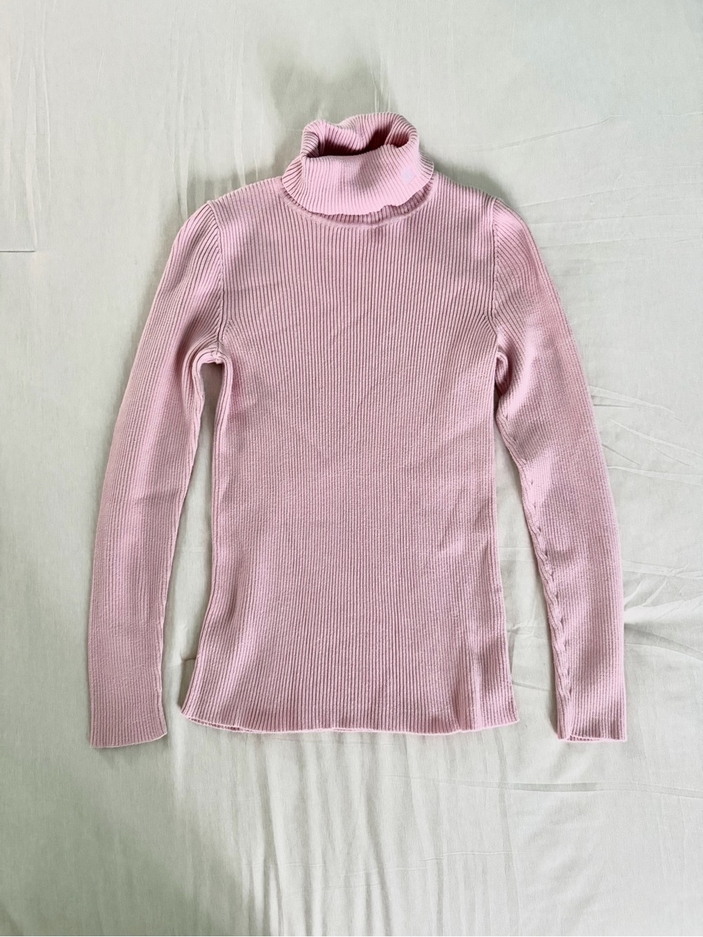Ralph Lauren Light Pink Ribbed Turtleneck Sweater